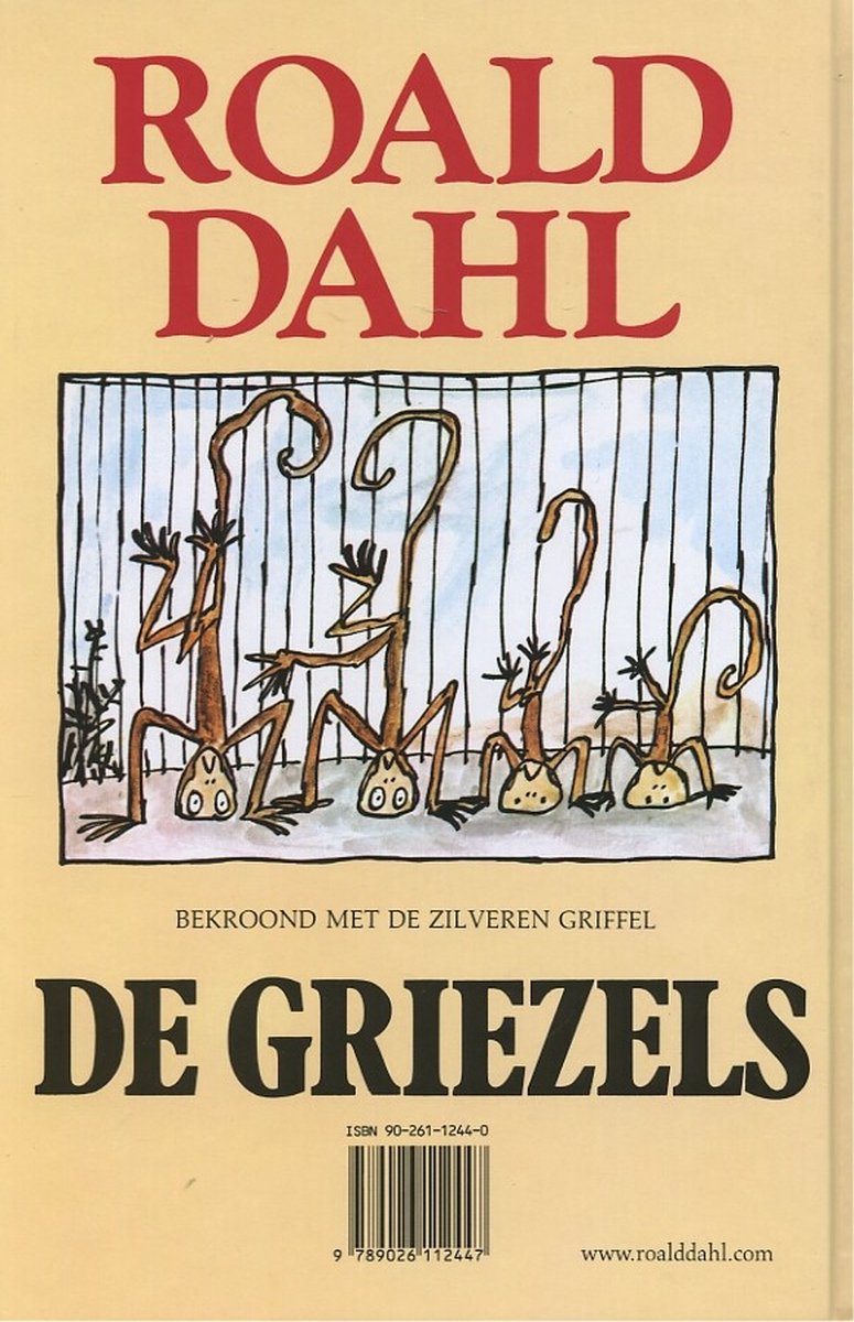 Roald Dahl - De Griezels. Twee ondeugende apen in een kooi. Bekroond met de Zilveren Griffel.