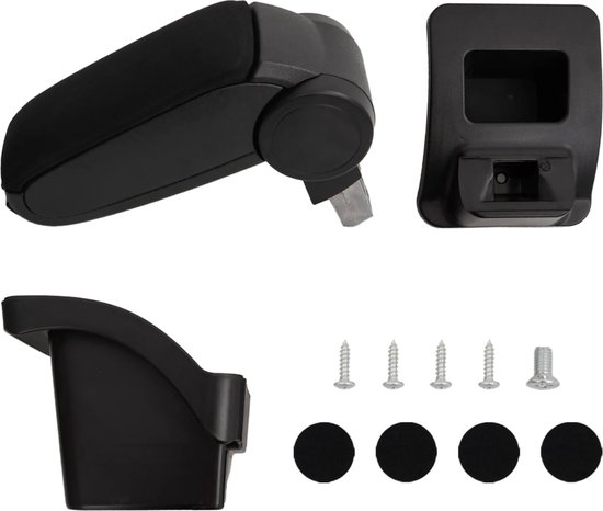 Accoudoir vidaXL - Zwart - 16 x 30 x (40-50) cm - Accoudoir de voiture - Renault Megane II - Accessoires de vêtements pour bébé auto - Accoudoir de voiture - Intérieur de voiture