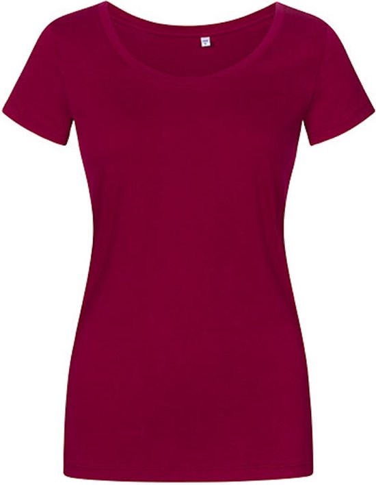 Women's T-shirt met ruime ronde hals Berry - XXL
