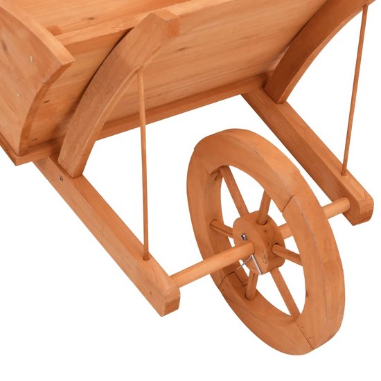 vidaXL - Plantenbak - kruiwagen - 128x45,5x43 - cm - massief - vurenhout van Merkloos	 — afbeelding 4