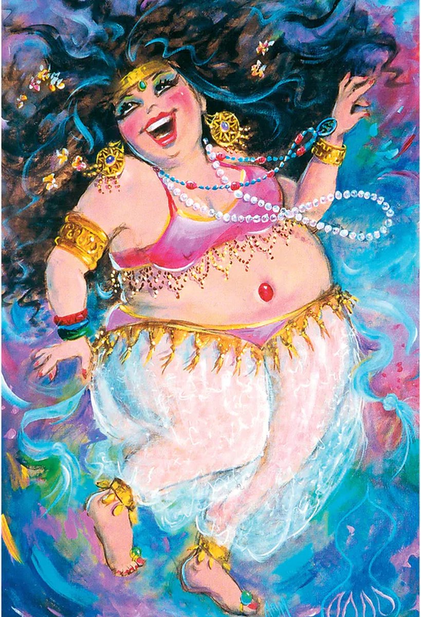 TOPMO - Buikdanseres - Diamond painting- HQ Diamond Painting pakket - VOLLEDIG dekkend - Diamant Schilderen - voor Volwassenen – ROND- 40X50CM