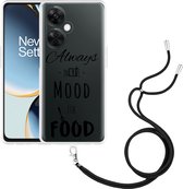 Cazy Hoesje met koord geschikt voor OnePlus Nord CE 3 Lite 5G Mood for Food Black