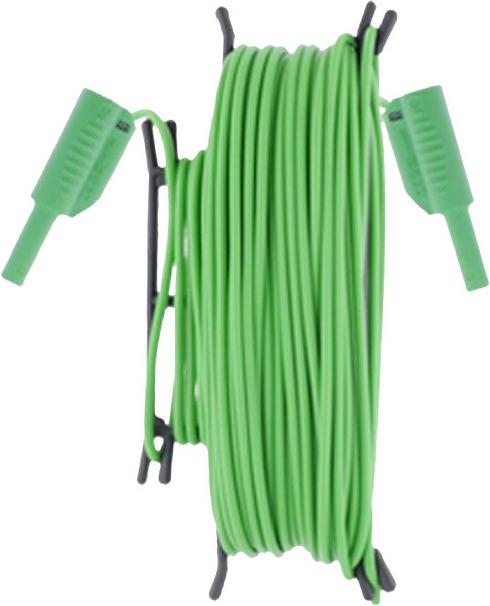 Metrel A 1608 Veiligheidsmeetsnoer Bananenstekker 4 mm Bananenstekker 4 mm 20 m Groen 1 stuk(s)