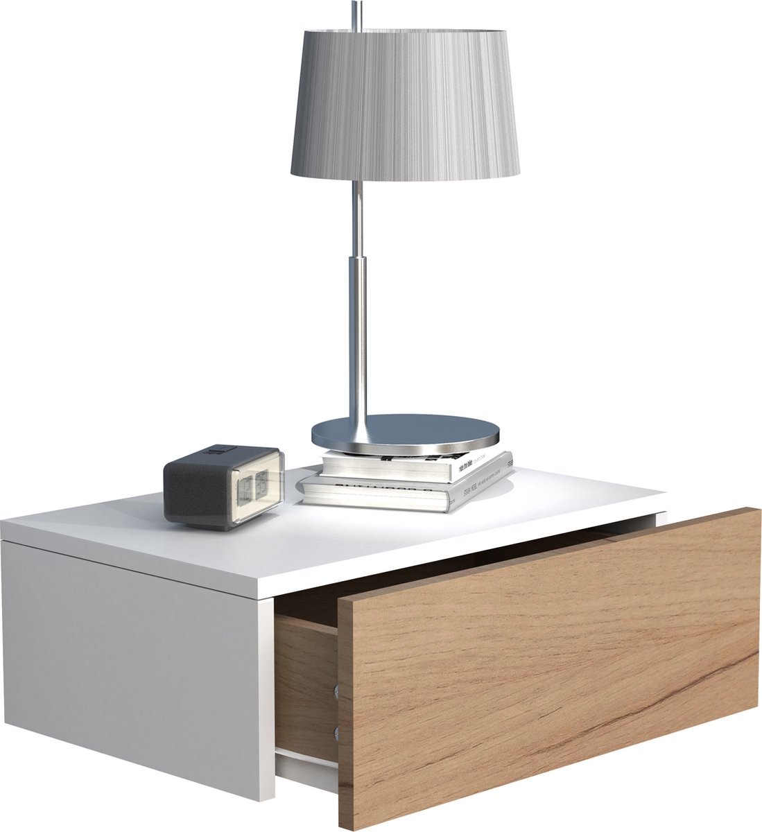 Hoge nachtkastje met lades en deurtje - 50 cm of maatwerk (PS108) - Villa Laura