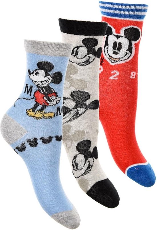 Mickey Mouse - chaussettes Mickey Mouse - 3 paires - taille 31/34