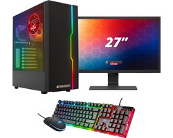 ScreenON - Gaming Set - X100127 - V2 (GamePC.X100127 + 27 Inch Monitor + Toetsenbord + Muis) + WiFi & Bluetooth