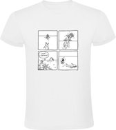 Zeemeermin Heren T-shirt - vrouw - haai - zee - oceaan - grappig