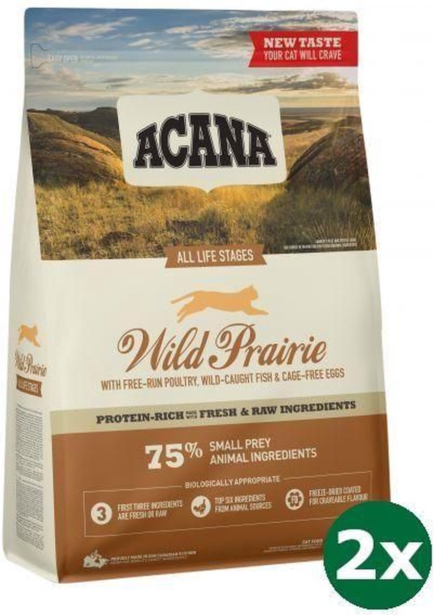 Acana cat wild prairie kattenvoer 2x 1,8 kg