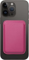 Case2go - Pasjes Houder geschikt voor iPhones en Apple magnetische Ring - Magnetische Kaarthouder - Roze