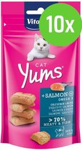 Vitakraft Cat Yums Zalm - Kattensnack - 10 x 40 g