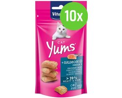Vitakraft Cat Yums Zalm - Kattensnack - 10 x 40 g