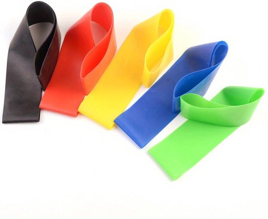 Weerstand banden - Fitness resistance band - Elastiek - Verschillende weerstanden - Set van 5
