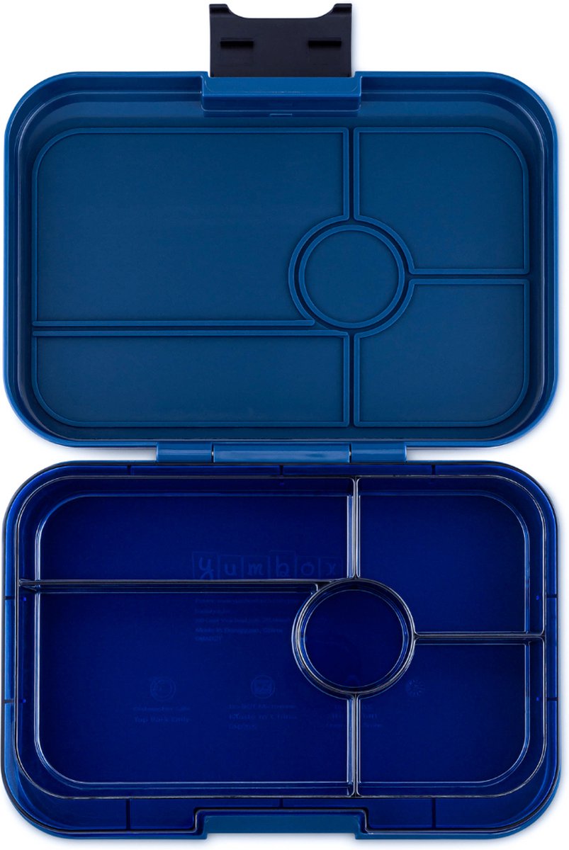 Yumbox Tapas XL - lekvrije Bento box lunchbox - 5 vakken - Monte Carlo Blue / Navy Clear tray