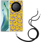 Cazy Hoesje met koord geschikt voor Honor Magic5 Lite Smileys