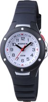 Xonix ABD-007 - Horloge - Analoog - Kinderen - Unisex - Siliconen band - ABS - Cijfers - Waterdicht - 10 ATM - Zwart - Grijs