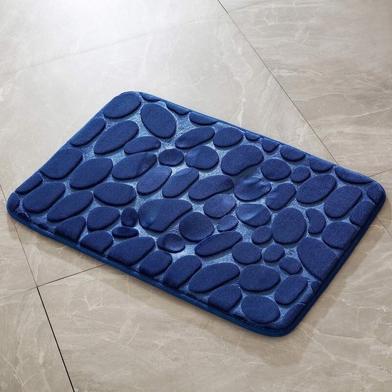 chakme Badkamertapijt, traagschuim, badmat, antislip, wasbaar, zacht, absorberend, douchemat voor badkamer, zwart, 43 x 61 cm