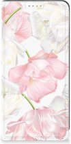 Stand Case Hoesje Cadeau voor Mama Google Pixel 8 Smart Cover Mooie Bloemen