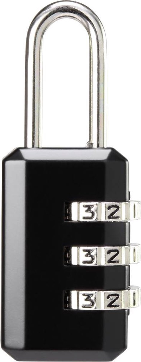 Sygonix SY-5044452 Hangslot 22 mm Zwart Cijferslot