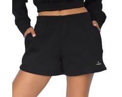 Sport short dames - Korte broek dames - Shorts - Broeken - Fitness short dames - ZWART - yoga - tennisshort - S