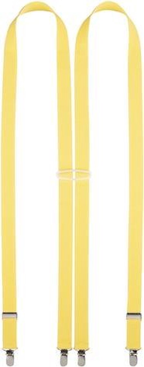Daspartout - gele bretels - vier stevige clips - H model
