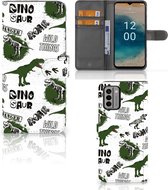 Telefoonhoesje met Pasjes geschikt voor Nokia G22 Dinosaurus