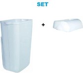 Set - Marplast plastic afval bin 23L MP 742 - met het klepje