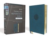 NIV, Thinline Reference Bible (Deep Study at a Portable Size), Large Print, Leathersoft, Teal, Red Letter, Comfort Print