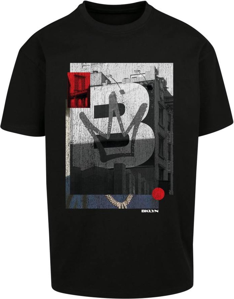Mister Tee BRKLYN Oversize Heren T-shirt XS Zwart