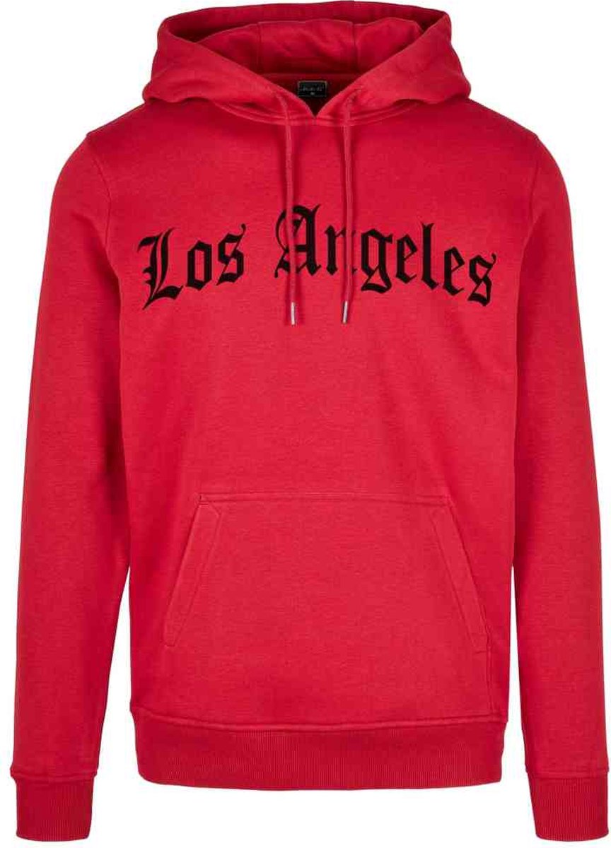 Mister Tee Hoodie/trui -M- Los Angeles Wording Rood
