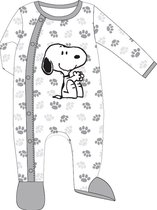 Combinaison bébé Peanuts Snoopy / pyjama bébé, gris / beige / blanc, taille 74