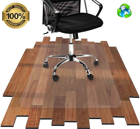 Luxergoods Bureaustoelmat PVC - 90x120cm - Vloermat bureaustoel - Vloerbeschermer - Gerecycled - Beschermt Harde Vloeren - Transparant