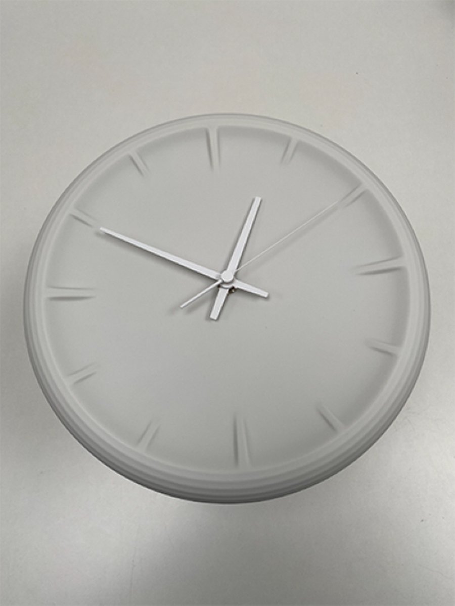 Lemnos | RELIEF-Keramische Wandklok Wit