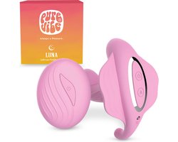 PureVibe® Luna - Clitoris Stimulator & G-spot vibrators voor vrouwen - Remote vibrator met afstandsbediening - Roze