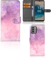 Telefoonhoesje Nokia G22 Flipcase Pink Purple Paint