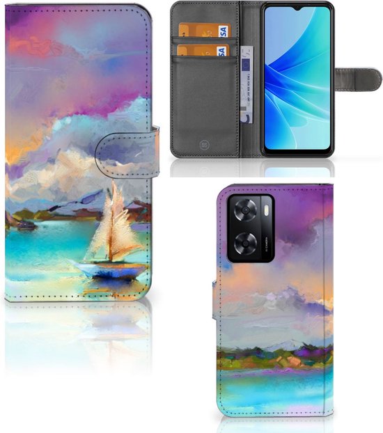 HONLEN Custodia Compatibile con OPPO A57 (4G) / OPPO A57s Case, (6.56 Inches) [Antiurto][Antiscivolo] con Supporto in Metallo Rotante a 360° Armatura Protezione Cover
