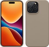 kwmobile telefoonhoesje geschikt voor Apple iPhone 14 Pro Max - Hoesje met siliconen coating - Smartphone case in taupe