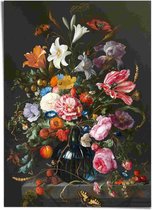 XXL Poster Stilleven met bloemen op vaas 140x100 cm