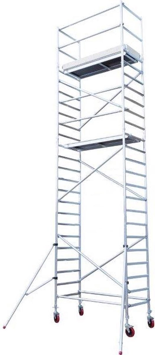 Échafaudage roulant 90 x 250 x 6,2 m hauteur travail - Ladder-Steiger