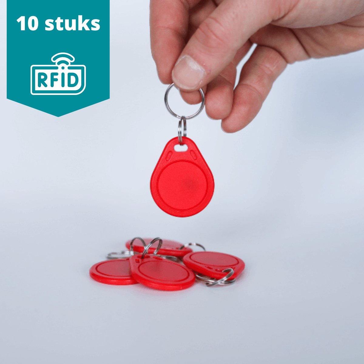 Mifare classic 1K sleutelhangers rood - RFID Tags - RFID - 10 stuks
