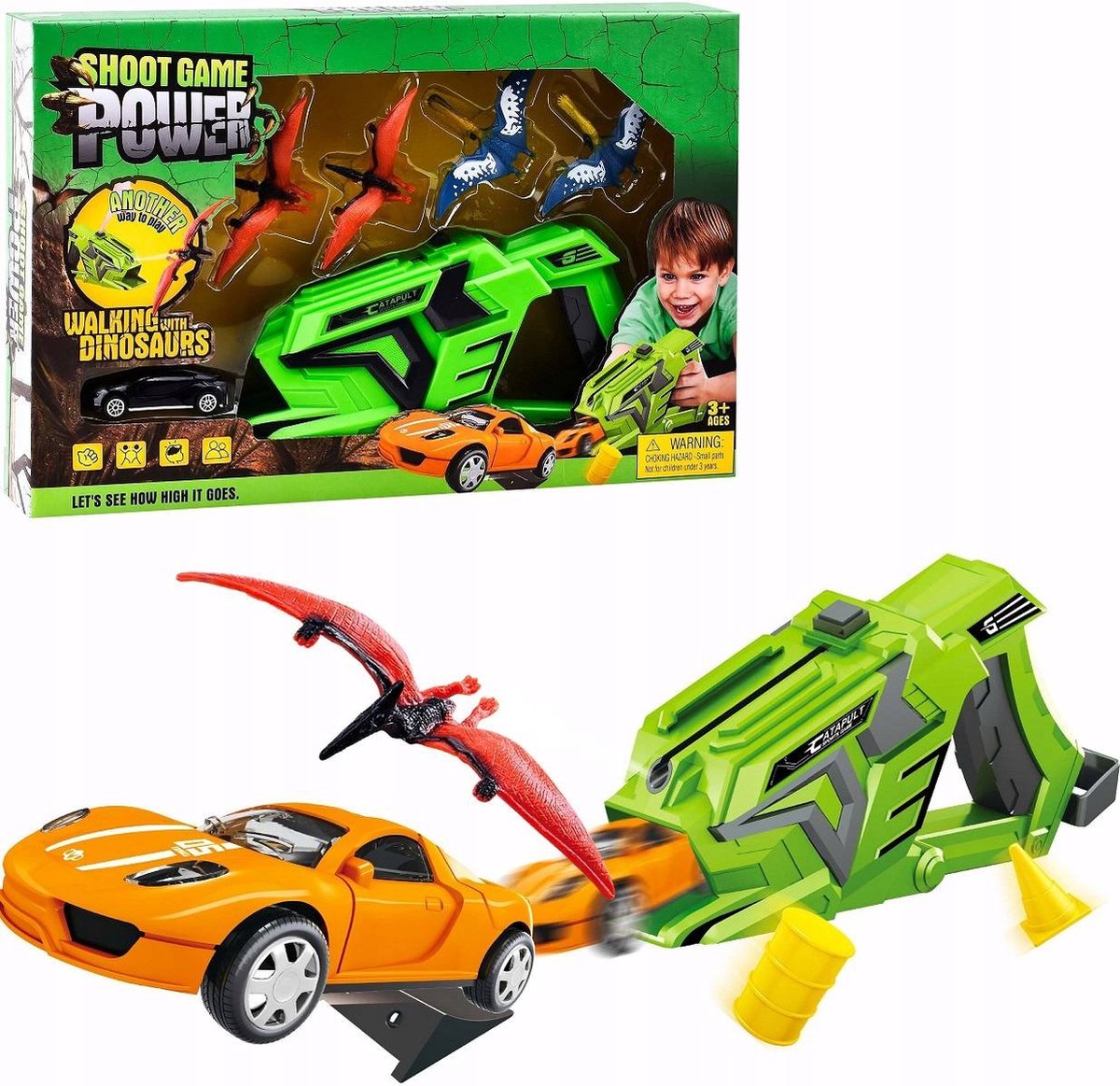 Pistool Met dinosauruswerper + AUT 2W1