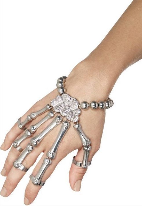 Ik zie je morgen hand ethiek SMIFFYS - Skelet armband en ringen voor volwassenen - Accessoires >  Sieraden | bol.com