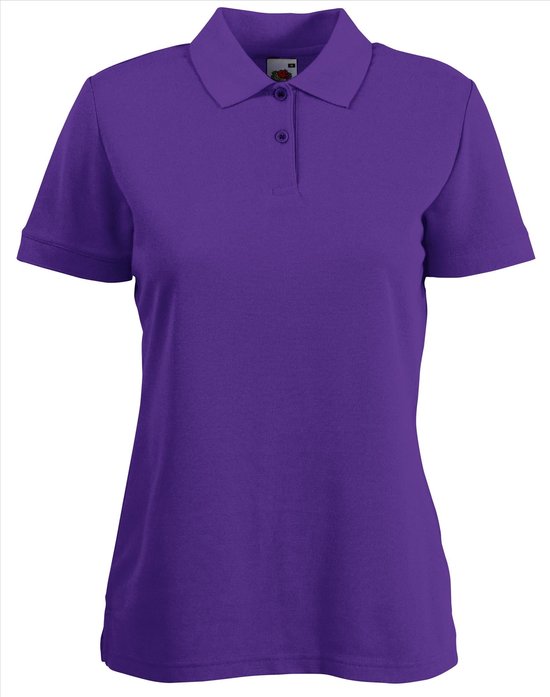 Fruit of the Loom - Dames-Fit Pique Polo- Paars - L