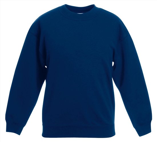 Fruit of the Loom - Kinder Classic Set-In Sweater - Blauw - 98-104