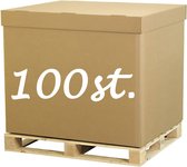 Palletdoos 100 stuks Palletbox Verzenddoos met deksel XXL Karton 1200 x 800 x 1000 mm Kartonnen Palletdozen dubbele Golf Bruin Doos 120 x 80 x 100 cm – STEVIG 5-laags karton 750g/m2