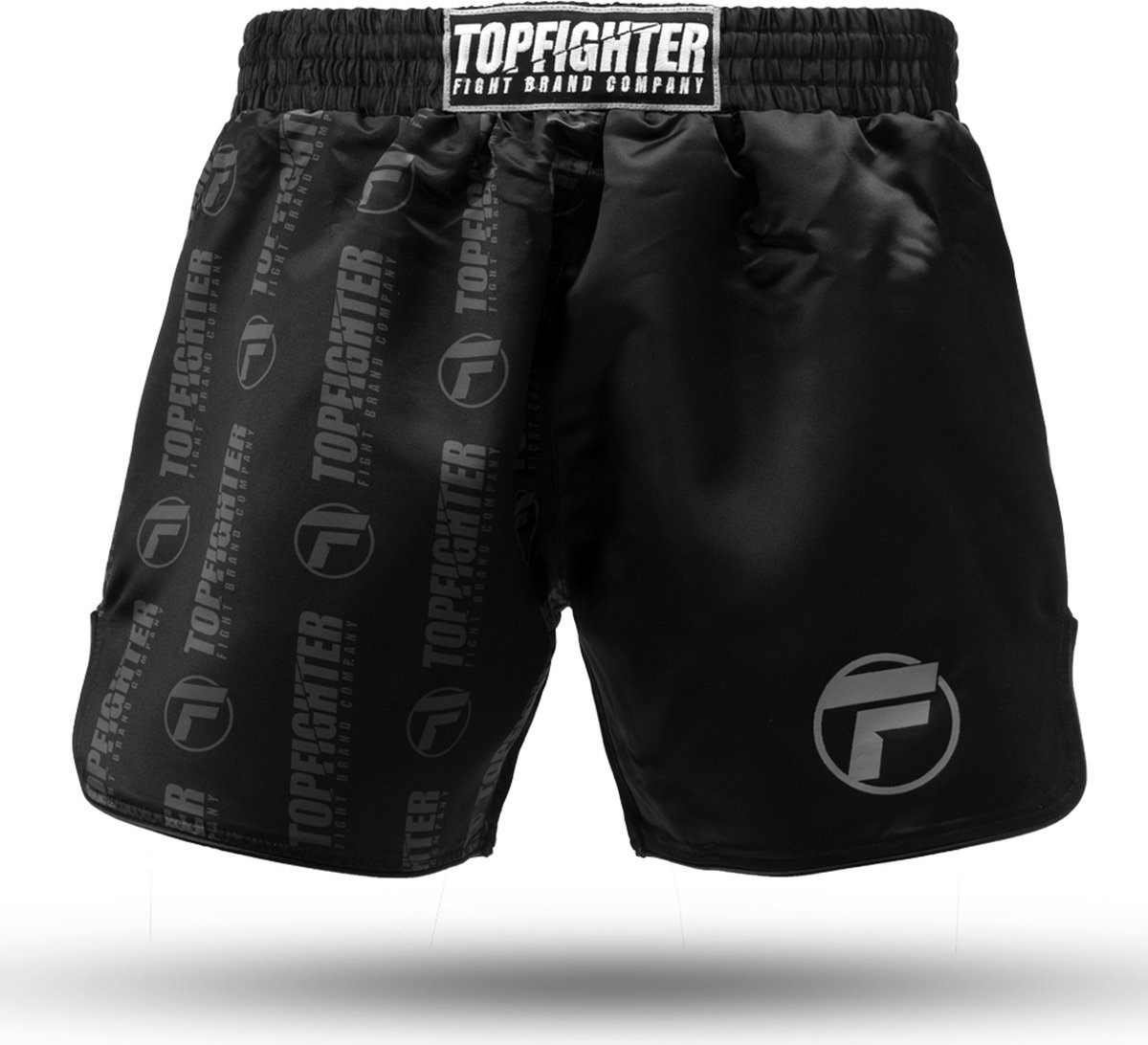 Topfighter Muay Thai Short • Iconic Logo Zwart Extra Small