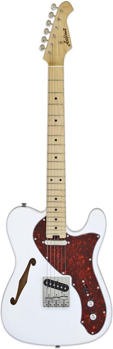 Aria TEG-TL TTWH Hollow body telecaster elektrische gitaar wit