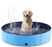 Hondenzwembad Zwembad Hond Honden Bad Hondenbad Zwembaden Dog Toy – 120 cm Blauw Opvouwbaar Waterspeelgoed - Dutchwide