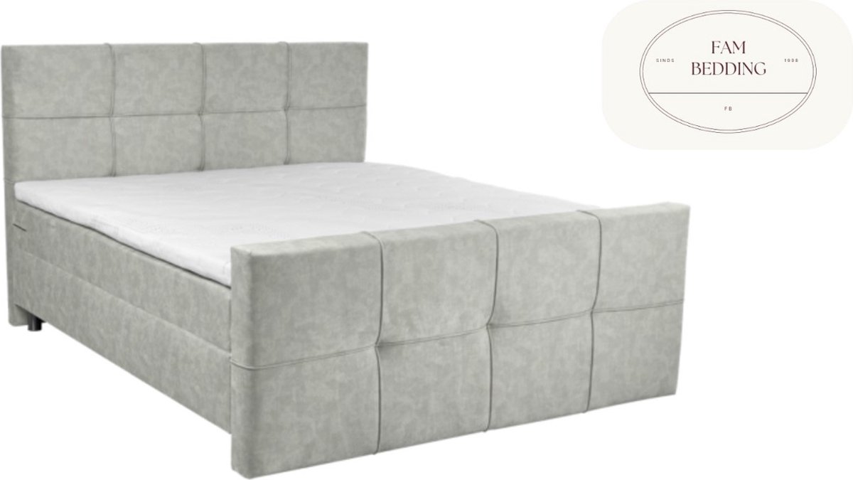 FAM BEDDING 2 Persoons Boxspringset Ibiza Beige 160x200