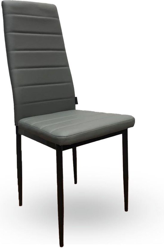 Bed kunstleer grijs 140 x 200 cm POITIERS