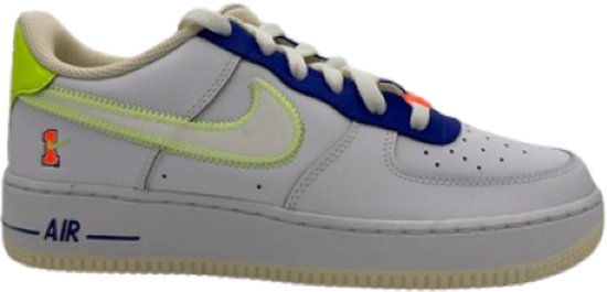 Nike - Air force 1 LV8 (GS) - Sneakers - Kinderen - Wit/Blauw/Groen - Maat  40 | bol